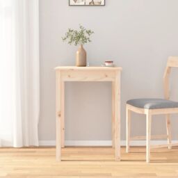Berkfield Home Dining Table 55x55x75 cm Solid Wood Pine in Brown - Size: 55 x 55 x 75 cm - thumbnail 1