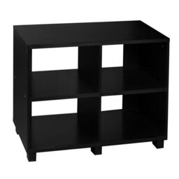 EONLION 4-Section Black Wide TV Stand, Wooden Media Console with Cable Management in White - thumbnail 5