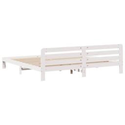 Berkfield Home Bed Frame without Mattress White 180x200 cm Super King Solid Wood Pine - thumbnail 6