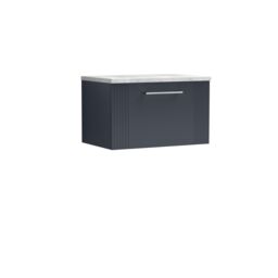 Balterley 1 Drawer Wall Hung Vanity Unit Grey Laminate Worktop, 600mm