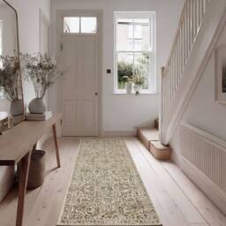 Kukoon Green Beige Living Room Area Rug Traditional Floral Medallion Runner - Size: 240 cm x 330 cm - thumbnail 3
