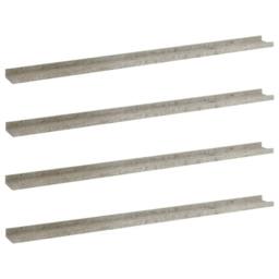 Berkfield Home Decorative Wall Shelves 4 pcs Concrete Grey 115x9x3 cm - Size: 115 x 9 x 3 cm - thumbnail 3