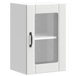Berkfield Home Kitchen Wall Cabinet with Glass Door Lucca White - thumbnail 3