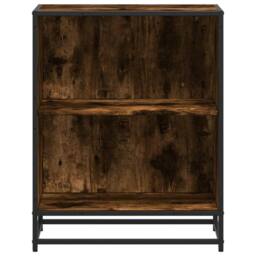 Berkfield Home Modern Book Cabinet Smoked Oak 60x35x76 cm Engineered Wood in Brown - Size: 60 x 35 x 76 cm - thumbnail 4