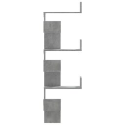 Berkfield Home Wall Corner Shelf Concrete Grey 45x45x147 cm Engineered Wood - Size: 45 x 45 x 147 cm - thumbnail 5