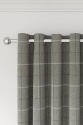 Helena Springfield 'Harper' Woven Lined Curtains in Silver - Size: 167 cm width x 183 cm drop - thumbnail 2