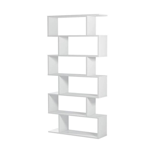 CALICOSY Athena 6-Tier Bookshelf, 192 Cm High in White - image 1