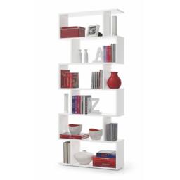 CALICOSY Athena 6-Tier Bookshelf, 192 Cm High in White - thumbnail 3