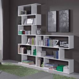 CALICOSY Athena 6-Tier Bookshelf, 192 Cm High in White - thumbnail 7