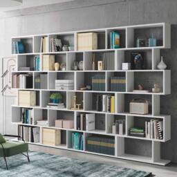 CALICOSY Athena 6-Tier Bookshelf, 192 Cm High in White - thumbnail 9