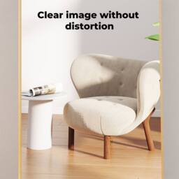 Levede 165cm Full Length Free Standing Floor Mirror Arched Golden Frame in Gold - thumbnail 5