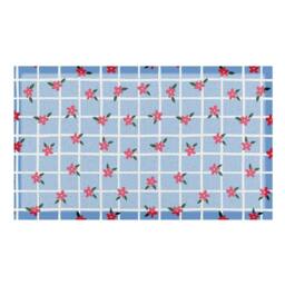Artsy Mats Blue Check Floral Doormat - Size: 40 cm x 70 cm - thumbnail 3