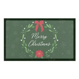 Artsy Mats Blue Check Floral Doormat - Size: 40 cm x 70 cm - thumbnail 2
