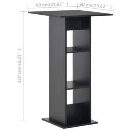 Berkfield Home Durable Bar Table Black 60x60x110 cm - Size: 60 x 60 x 110 cm - thumbnail 6