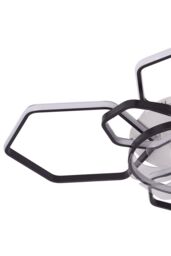 Living and Home Remote Control Geometrical Ceiling Mount LED Fan Light in Black - thumbnail 6