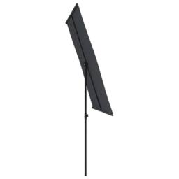 Berkfield Home Outdoor Parasol with Aluminium Pole 2x1.5 m Black - thumbnail 5