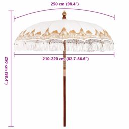 Berkfield Home Manual Cream 210-220 cm Cotton fabrics & Wood & Bamboo - thumbnail 6