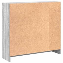 Berkfield Home Decorative Bookcase Grey Sonoma 80x24x76 cm Engineered Wood - Size: 80 x 24 x 76 cm - thumbnail 7
