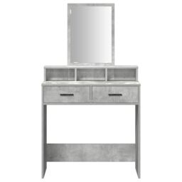 Berkfield Home Dressing Table with Drawers¬†Concrete Grey 79x41x140 cm - Size: 79 x 41 x 140 cm - thumbnail 6