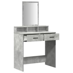 Berkfield Home Dressing Table with Drawers¬†Concrete Grey 79x41x140 cm - Size: 79 x 41 x 140 cm - thumbnail 5