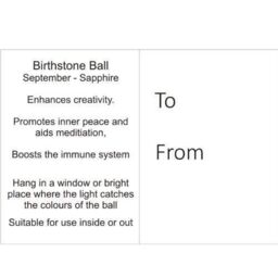 Sienna Glass Birthstone Ball September Sapphire in Blue - thumbnail 3