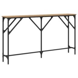 Berkfield Home Stylish Console Table Artisan Oak 140x23x75 cm Engineered Wood in Brown - Size: 140 x 23 x 75 cm - thumbnail 7