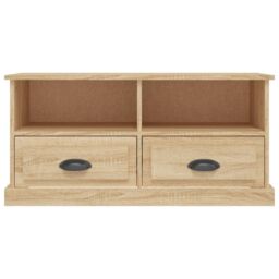 Berkfield Home TV Cabinet Sonoma Oak 93x35.5x45 cm Engineered Wood in Brown - thumbnail 6
