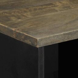 Berkfield Home Sideboard 80x33x75 cm Solid Wood Mango in Black - Size: 80 x 33 x 75 cm - thumbnail 6