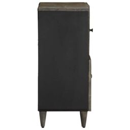 Berkfield Home Sideboard 80x33x75 cm Solid Wood Mango in Black - Size: 80 x 33 x 75 cm - thumbnail 4