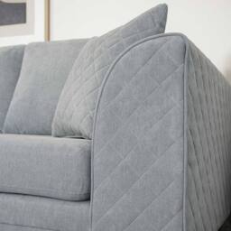 Furnishings For Less UK Quilted Chenille Fabric Sofa Set 3 & 2 Seater Scatter Back in Grey - thumbnail 8