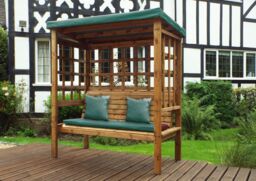 Charles Taylor Trading Bramham Three Seater Arbour Green in Brown - thumbnail 1