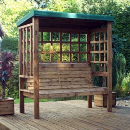 Charles Taylor Trading Bramham Three Seater Arbour Green in Brown - thumbnail 2