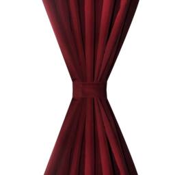 Berkfield Home 2 pcs Bordeaux Micro-Satin Curtains with Loops 140 x 225 cm in Burgundy - thumbnail 3
