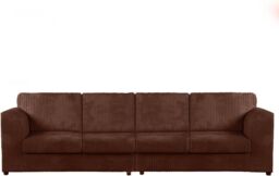 Furniture 786 Slumber 4 Seater Full Back Jumbo Cord Sofa in Chocolate - thumbnail 2