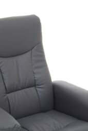 Orsina Functional Grey Leather Effect Recliner, Comfortable Retro Recliner For Livingroom, Modern Swivel Recliner - thumbnail 6