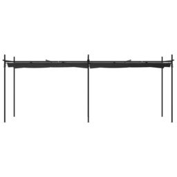 Berkfield Home Pergola with Retractable Roof Anthracite 589x292x230 cm in Black - Size: 589 x 292 x 230 cm - thumbnail 3