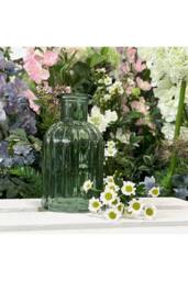 KDMD Green Flora Bottle Glass Vase 13.7cm 6 Pack - thumbnail 5