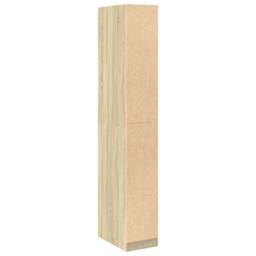 Berkfield Home Wardrobe Sonoma Oak 30x50x200 cm Engineered Wood in Tan - Size: 30 x 50 x 200 cm - thumbnail 6