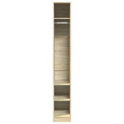 Berkfield Home Wardrobe Sonoma Oak 30x50x200 cm Engineered Wood in Tan - Size: 30 x 50 x 200 cm - thumbnail 4