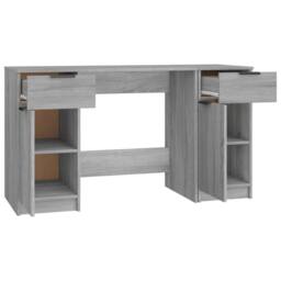 Berkfield Home Desk with Side Cabinet Grey Sonoma Engineered Wood - thumbnail 7