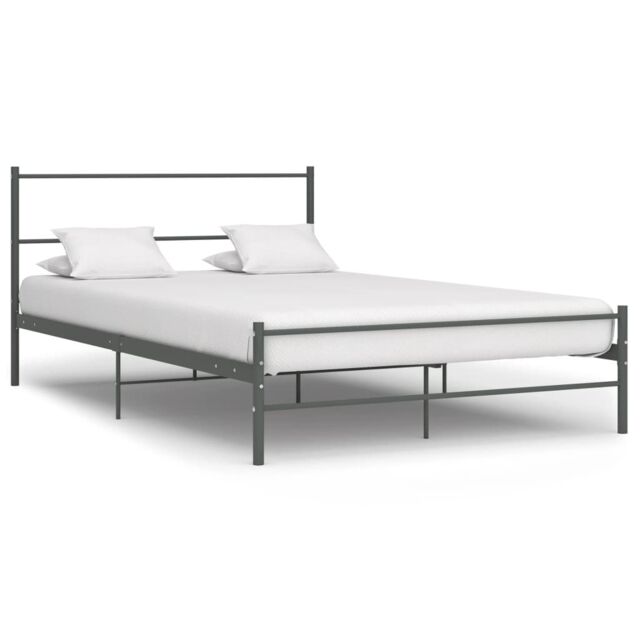 Berkfield Home Bed Frame Grey Metal 120x200 cm - image 1