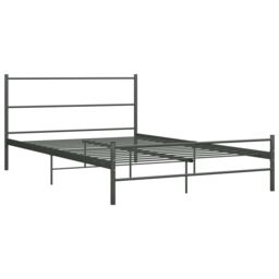 Berkfield Home Bed Frame Grey Metal 120x200 cm - thumbnail 2