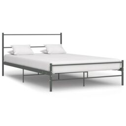 Berkfield Home Bed Frame Grey Metal 120x200 cm - thumbnail 1
