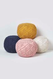 Homescapes Macrame Knitted Pouffe 35 x 40 cm in Mustard - thumbnail 5