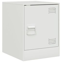 Berkfield Home Bedside Cabinet White 34.5x39x44 cm Steel - thumbnail 2