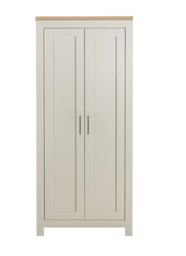 Birlea Highgate 2 Door Wardrobe Navy Blue & Oak in Cream - thumbnail 4