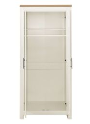 Birlea Highgate 2 Door Wardrobe Navy Blue & Oak in Cream - thumbnail 5