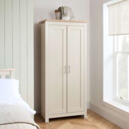 Birlea Highgate 2 Door Wardrobe Navy Blue & Oak in Cream