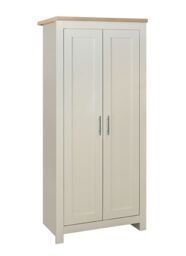 Birlea Highgate 2 Door Wardrobe Navy Blue & Oak in Cream - thumbnail 3