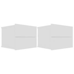 Berkfield Home Elegant Bedside Cabinets 2 pcs White 40x30x30 cm Engineered Wood - Size: 40 x 30 x 30 cm - thumbnail 3